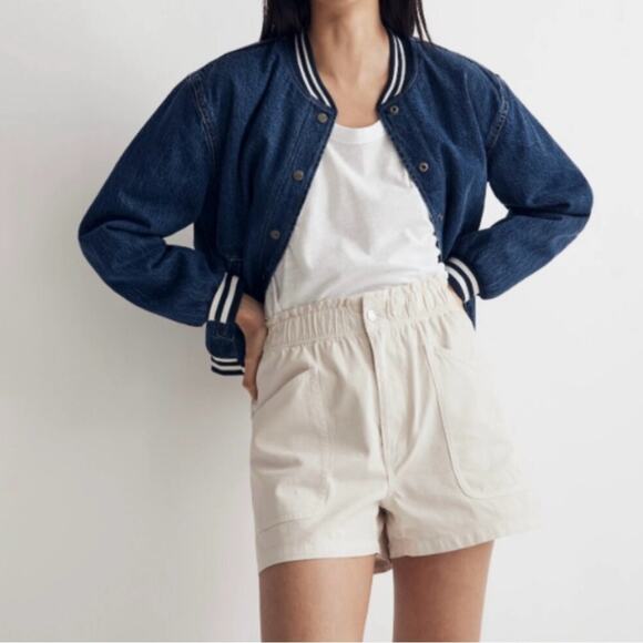 Madewell Pull-on Paperbag Utility Shorts: Garment-Dyed  Vintage Linen - Size 31 - Picture 14 of 14